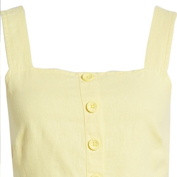 BP. Women’s Button Front Linen Blend Tank - Picture 4 of 7